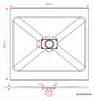 AQUABATOS Duschwanne 100x100 cm – weiße rutschfeste Produktbild-Vorschau 4