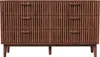 UnboxG Massivholz Kommode braun 100x34x73 cm, mit 6 Produktbild-Vorschau 11