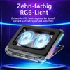 ZELURXX   RGB Laptop Kühlpad mit Doppelventilator Leise Produktbild-Vorschau 2