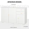 HOMCOM Buffet meuble de rangement 2 tiroirs coulissants 3 Voir les images du produit 10