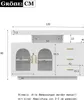 Merax Kommode Sideboard mit Hochglanzfront, Kommode mit 3 Produktbild-Vorschau 7