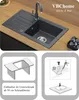 VBChome Dřez Granite Black 70 x 44 cm Jednomísový vestavný Náhled obrázku produktu 6