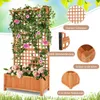 COSTWAY Blumenkasten mit Spalier & Dach, Pflanzkasten Produktbild-Vorschau 6
