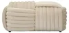 Design-Sitzbank Samt Flechtoptik 90x45x45 cm Creme Mauro Produktbild-Vorschau 2