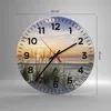 Wanduhr - Rund - Glasuhr - Westen Sonne Strand - 30x30cm - Produktbild-Vorschau 3