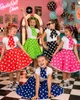 50er Jahre Kostüm - Kinder Tellerrock mit Halstuch | Pink Produktbild-Vorschau 4