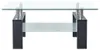 vidaXL Couchtisch Grau Transparent 95x55x40 cm Hartglas Produktbild-Vorschau 3