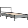 Bettgestell Grau Sonoma 90x190 cm Holzwerkstoff und Metall Produktbild-Vorschau 1
