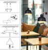 ZMH lampada a sospensione 1 luce nera lampada a sospensione Anteprima dell’immagine prodotto 8