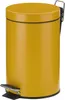 A yellow pedal bin on a white background. Voir les images du produit