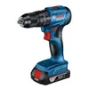 A cordless drill with a battery pack attached, shown against a white background. Produktbild-Vorschau