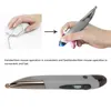 A collage showing a hand using a traditional mouse, an arrow pointing to a hand using a pen mouse, and a close-up of the pen mouse. Náhľad obrázku produktu