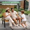 Gartenbank DALIA lackiertes Holz Stahlbeine Breite 122 cm Produktbild-Vorschau 7