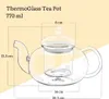 Théière Wilmax 770 ml en verre borosilicaté avec filtre en Voir les images du produit 2