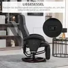 HOMCOM Poltrona relax girevole con funzione reclinabile e Anteprima dell’immagine prodotto 4