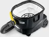 A black Kärcher T 11/1 Classic HEPA Re!Plast vacuum cleaner with a white filter bag inside, shown from a slightly elevated front-left angle on a white background. Voir les images du produit