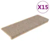 vidaXL Samolepiace rohože na schody Sisal 15 ks 65x21x4 cm Náhľad obrázku produktu 6