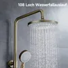 zlatý sprchový systém OihPaw s 3funkční ruční sprchou, 20cm Náhled obrázku produktu 7