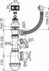 Spültisch Siphon mit Überlauf Spülmaschine Edelstahl Gitter Produktbild-Vorschau 2