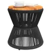 vidaXL Couchtisch mit Drahtgestell Schwarz Ø 45x44 cm Produktbild-Vorschau 4