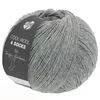 A ball of grey yarn with a dark grey label. Produktbild-Vorschau