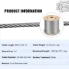 SucceBuy 1/8" T316 nerezové ocelové lano - 7x7, 500 stop Náhled obrázku produktu 7