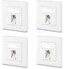 deleyCON 4x CAT7 Netzwerkdose 1 Port - 10 Gigabit - Produktbild-Vorschau 1