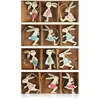 com-four® 12x Osteraufhänger Hase - Holzaufhänger zum Produktbild-Vorschau 1