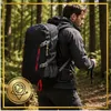 Turistický batoh Zandor 25-40 litrov, čierna farba, vhodný Náhľad obrázku produktu 5