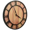 vidaXL Zegar ścienny 39 cm Brązowo-czarny MDF i żelazo Podgląd zdjęcia produktu 3