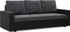 Sofa 3-Sitzer  mit Schlaffunktion LUNA, Schwarz + Schwarz Produktbild-Vorschau 4