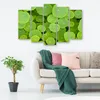 5-teiliges leinwandbild grüne blätter 150x100 cm Feeby grün Produktbild-Vorschau 3