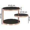Couchtisch Beistelltisch CHARMS 45x45cm Metall Glas Schwarz Produktbild-Vorschau 2