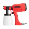 A red and black electric paint sprayer with a white container is shown against a white background. Produktbild-Vorschau