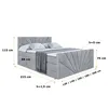 ALTDECOR Boxspringbett mit Fußteil, 2 Matratzen und Topper Produktbild-Vorschau 6