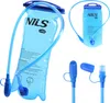 A collage of images showing a blue water bladder and its components. Náhled obrázku produktu