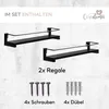 Gewürzregal Schwarz 2er Set für Gewürzgläser Produktbild-Vorschau 3