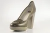 Lacoste Missie Gloss Leder Pumps High Heels braun/grau Produktbild-Vorschau 1