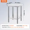 VEVOR Table de travail en acier inoxydable 60 cm x 60 cm Voir les images du produit 15