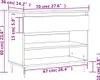vidaXL Schuhregal Betongrau 70x36x60 cm Holzwerkstoff Produktbild-Vorschau 8