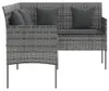 vidaXL Canapé en L avec Kissen Poly Rattan Grau Voir les images du produit 4