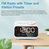 Multifunkční budík s rádiem FM, dobíjecí digitální hodiny Náhled obrázku produktu 4