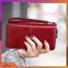 OMNA | Porte-monnaie en cuir pour femme ROUGE - Grand - Voir les images du produit 11