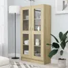 vidaXL Armoire vitrine Chêne Sonoma 82,5x30,5x150 cm Bois Voir les images du produit 1