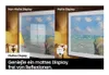 A comparison of a non-matte and a matte display, showing the difference in reflections. Produktbild-Vorschau