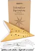 A golden star-shaped paper lantern and its packaging are shown against a white background. Voir les images du produit