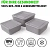 Boîtes de conservation carrées, lot de 3, gris Voir les images du produit 3