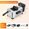 COSTWAY Friteuse, 3 liter, 2000W, elektrisch, Productafbeelding-voorbeeld 10