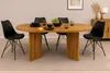 Esstisch oval mit geraden Kanten 160x90 cm Holz Produktbild-Vorschau 4