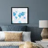MuchoWow® MuchoWow® Gerahmtes Poster Aquarell - Weltkarte - Produktbild-Vorschau 4